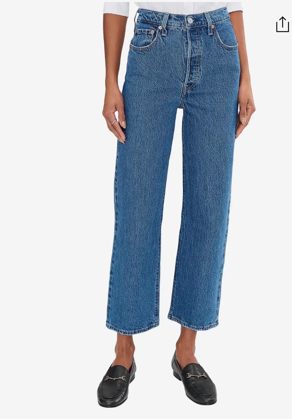 Levis Ribcage Straight Ankle Leg Denim Jeans 28